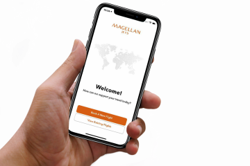 Magellan Jets Mobile App screen