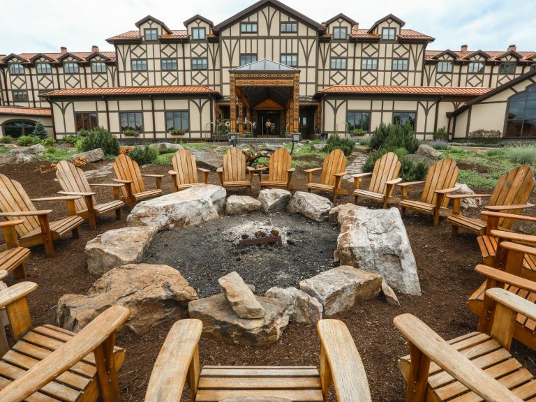 Daytime fire pit view - Magellan Jets and Nemacolin