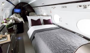 Bed Set-Up on Private Airplane