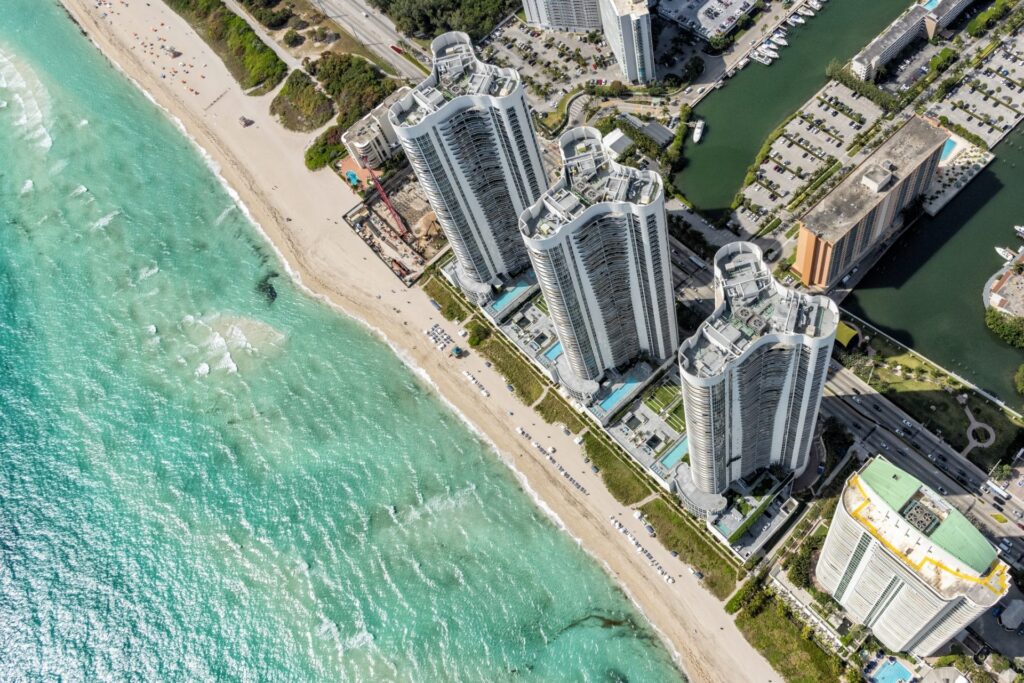 Aerial photo of Fort Lauderdale, Florida beach