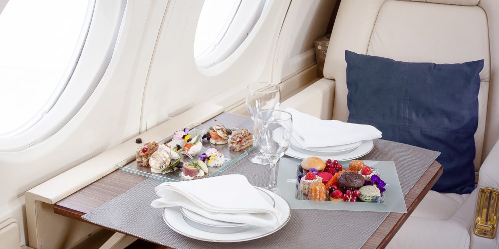 Catering on a private jet
