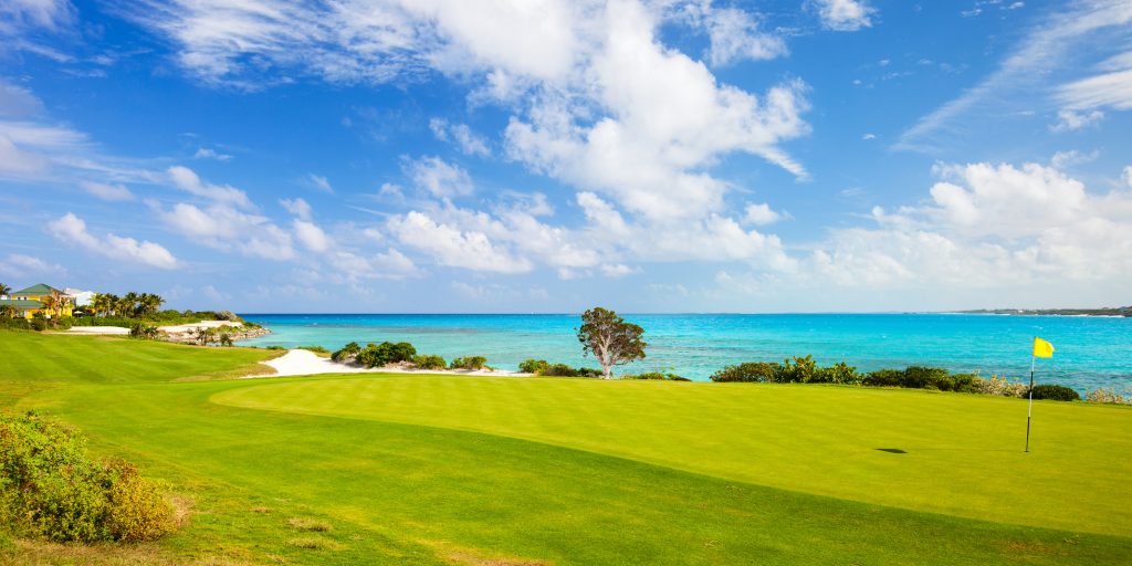 Stunning view of a coastal golf course
