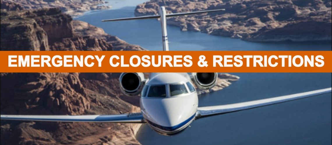 emergency coronavirus closures and restrictions for U.S. flights