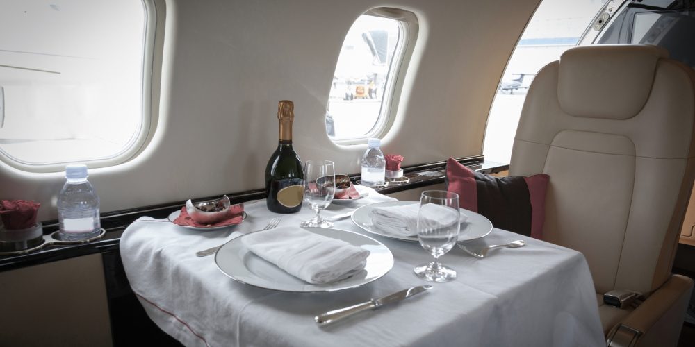 A private jet catering eample.